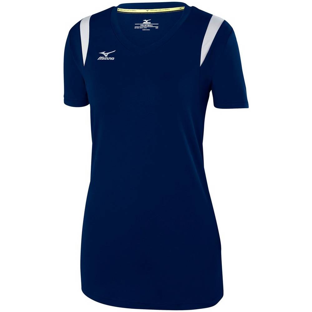 Jersey Mizuno Voleibol Balboa 5.0 Long Sleeve Para Mujer Azul Marino/Plateados 5063918-OY